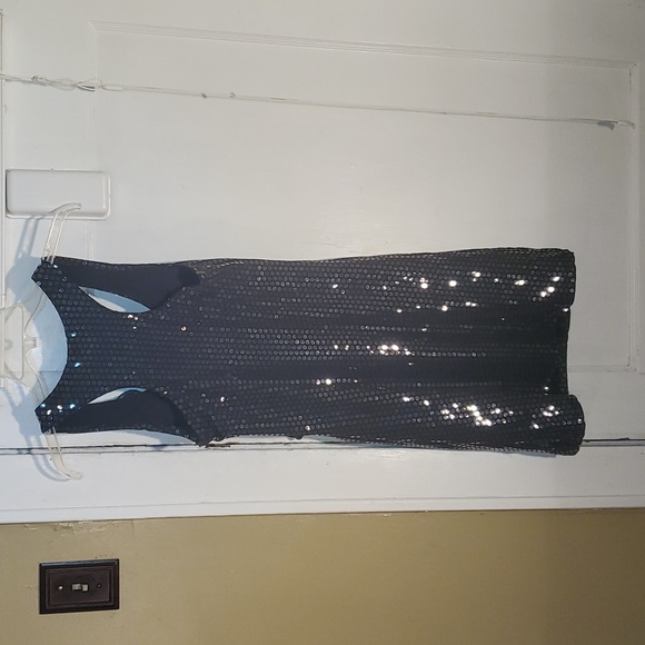 NWOT Black Sequence Dress - Picture 4 of 5